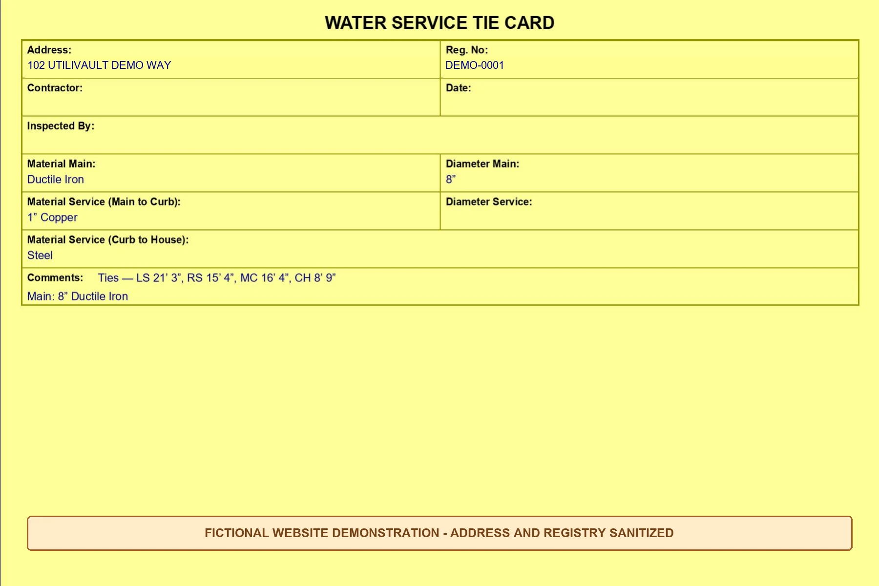 Second sanitized front page produced by the UtiliVault program